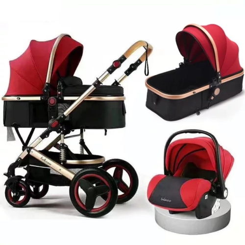 3 Coche de bebe Europeo con porta bebe 3 en 1